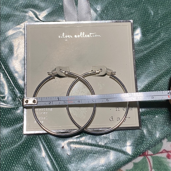 A New Day Sterling Silver Hoop Earrings - Picture 4 of 4